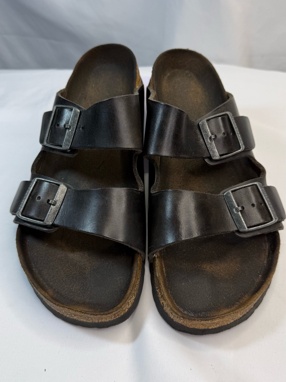 Birkenstock Arizona Women’s Size 9/Men’s Size 7 Black Dbl-Buckle Slides/Sandals